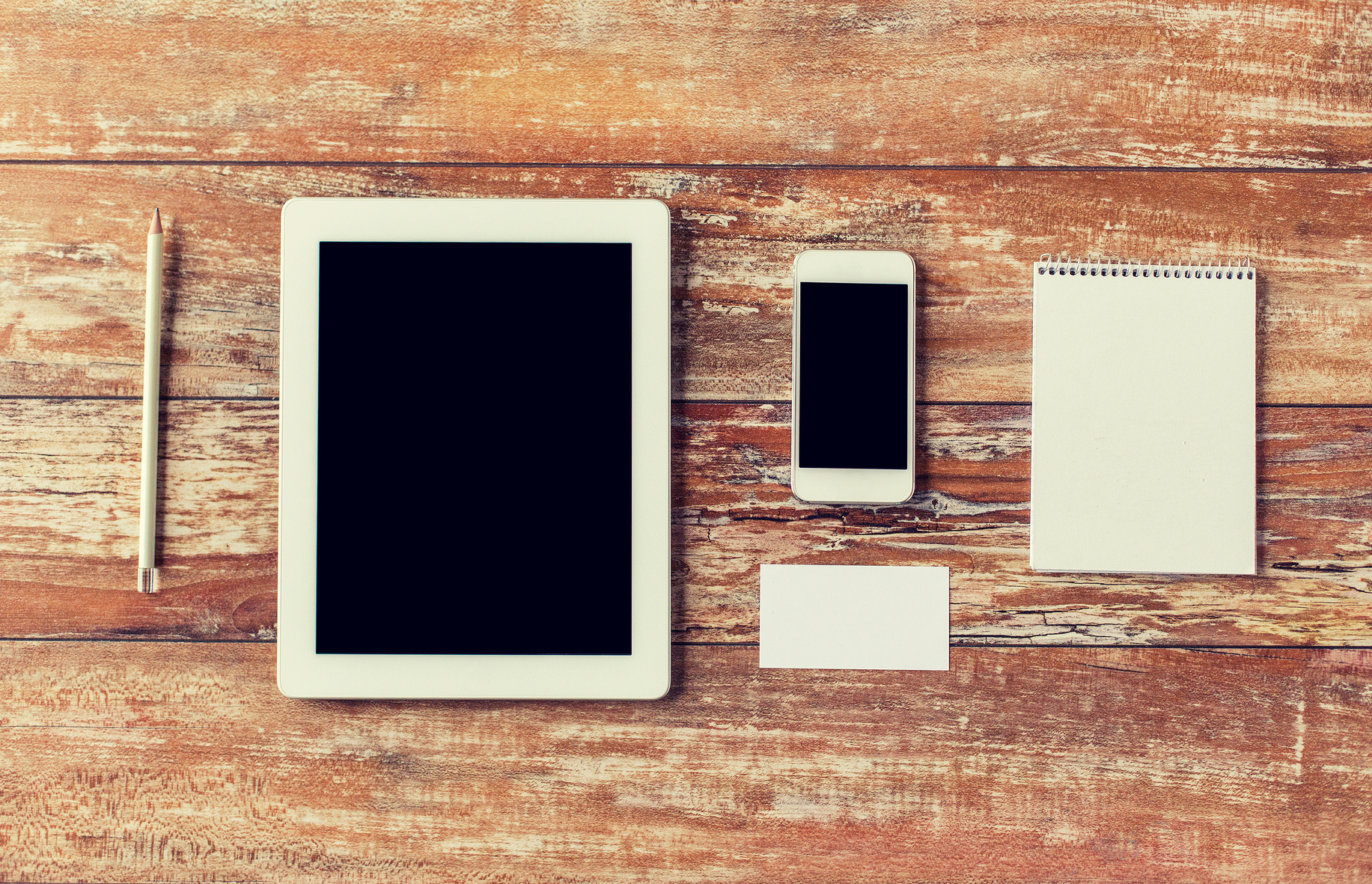 Close up of Notebook, Tablet Pc and Smartphone